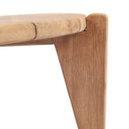 Runder Couchtisch aus recyceltem Teak Natur für Garten oder Terrasse – Ø50 cm