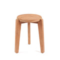 Runder Beistelltisch aus recyceltem Teak – Natur – Ø40 cm