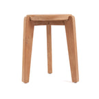 Runder Beistelltisch aus recyceltem Teak – Natur – Ø40 cm