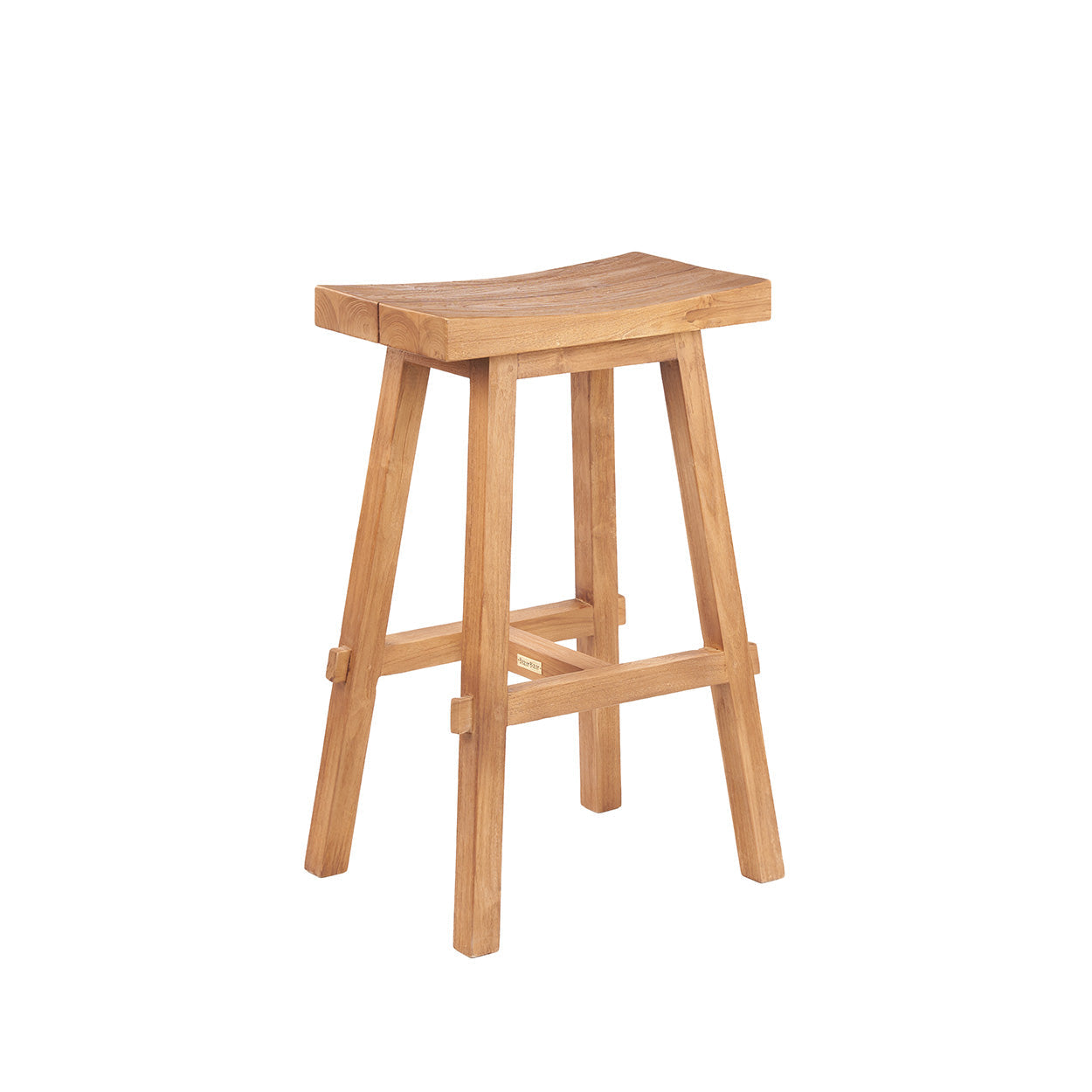 Barhocker für draußen aus recyceltem Teak 47x28 cm