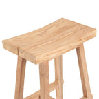 Barhocker für draußen aus recyceltem Teak 47x28 cm