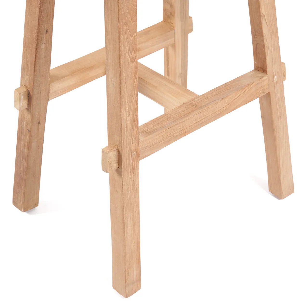 Barhocker für draußen aus recyceltem Teak 47x28 cm