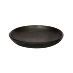 Assiette ronde en terre cuite brûlée – Noir profond – Ø26 cm