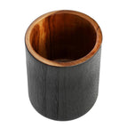 Runde Vase aus Teakholz Natur 15 cm