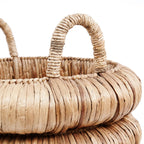 Korb aus Wasserhyazinthe Natur mit Griffen 66 cm