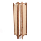 Raumteiler aus recyceltem Teak und Naturjute