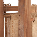 Raumteiler aus recyceltem Teak und Naturjute
