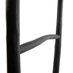 Dekoleiter aus Teakholz in Schwarz 165 cm für Handtücher