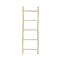 Deko-Leiter aus Naturteak – asymmetrische Struktur – H165 cm