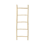 Deko-Leiter aus Naturteak – asymmetrische Struktur – H165 cm