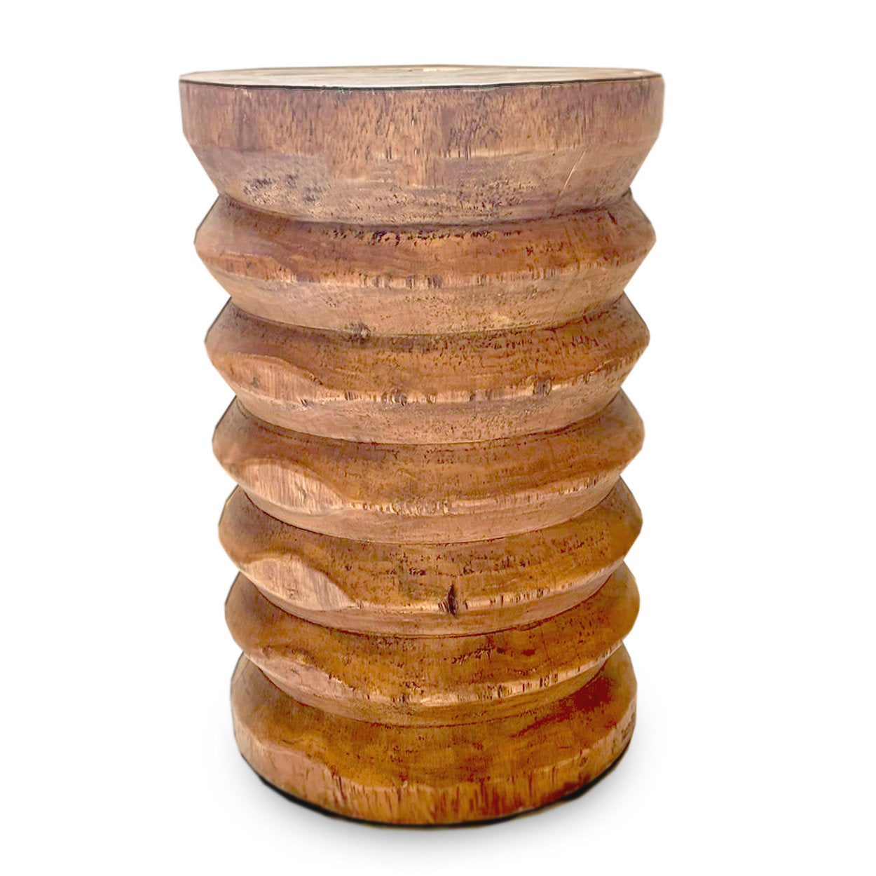 Hocker aus massivem Suar-Holz Natur 45 cm