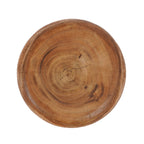 Hocker aus massivem Teakholz in Sanduhrform Natur – H 45 cm