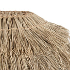 Hängeleuchte mit Fransen aus Naturfasern in Strohbeige – 140x60 cm
