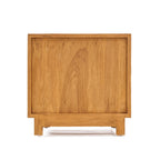 Nachttisch aus Teak und Rattan Natur mit 2 Schubladen – 51x48 cm