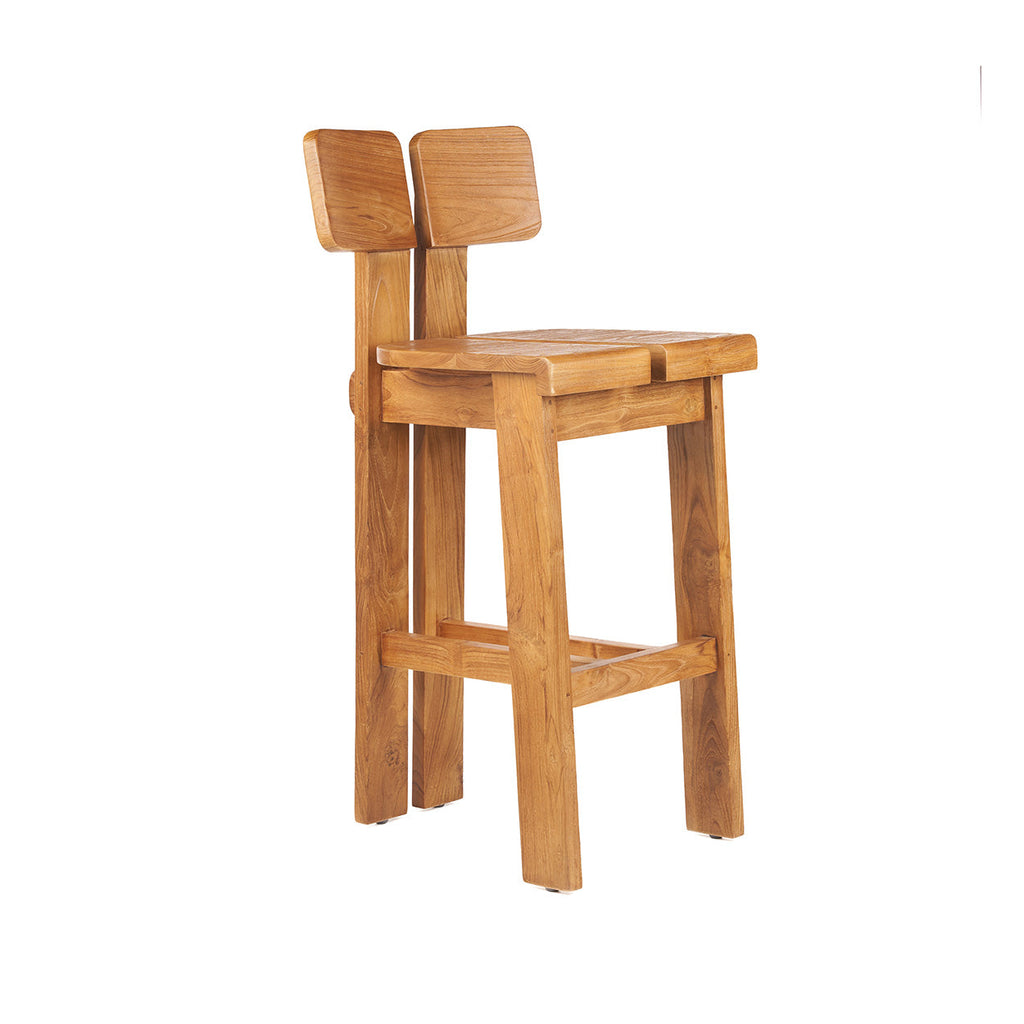 Barhocker aus Teak Natur 108 cm für innen und außen