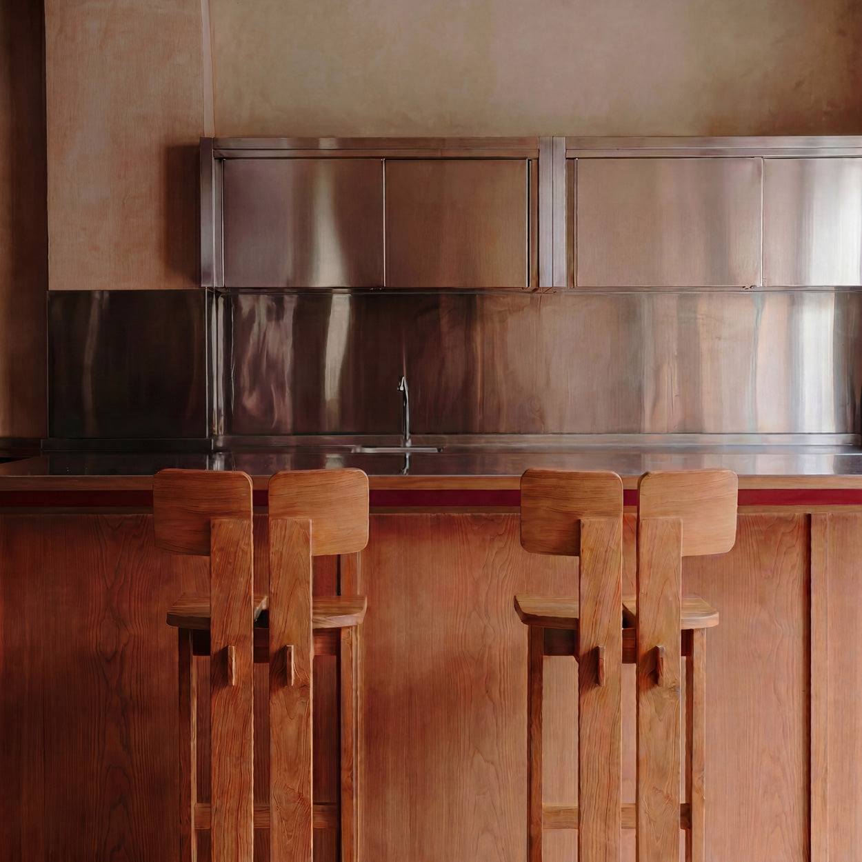 Barhocker aus Teak Natur 108 cm für innen und außen