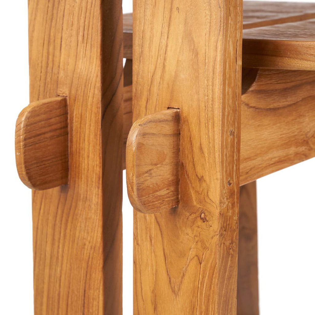 Barhocker aus Teak Natur 108 cm für innen und außen
