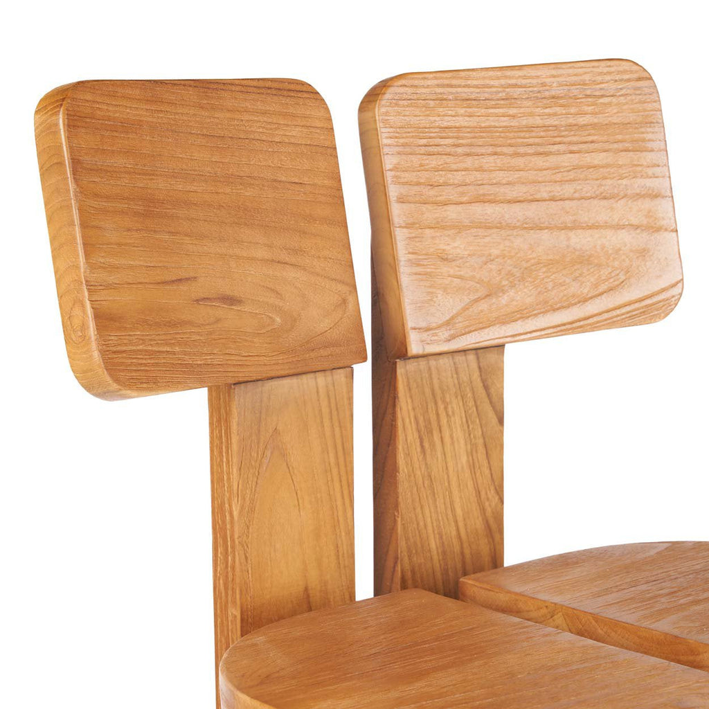 Barhocker aus Teak Natur 108 cm für innen und außen