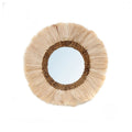 Runder Wandspiegel aus Naturgras 60 cm