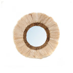 Runder Wandspiegel aus Naturgras 60 cm
