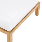 Quadratischer modularer Pouf aus recyceltem Teak Natur-Weiß 80x80