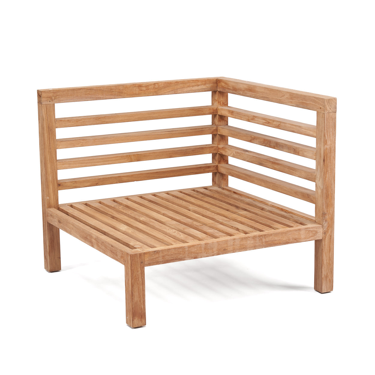 Modularer Ecksessel aus recyceltem Teak Natur 80x80