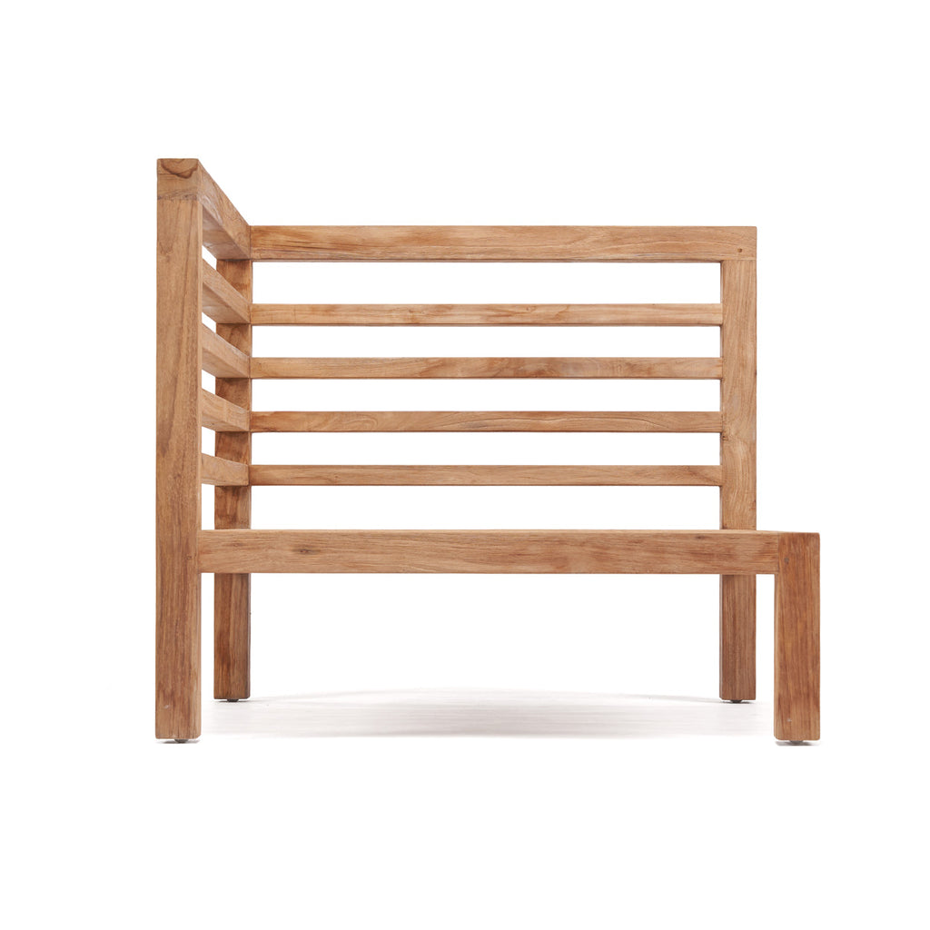 Modularer Ecksessel aus recyceltem Teak Natur 80x80