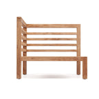 Modularer Ecksessel aus recyceltem Teak Natur 80x80