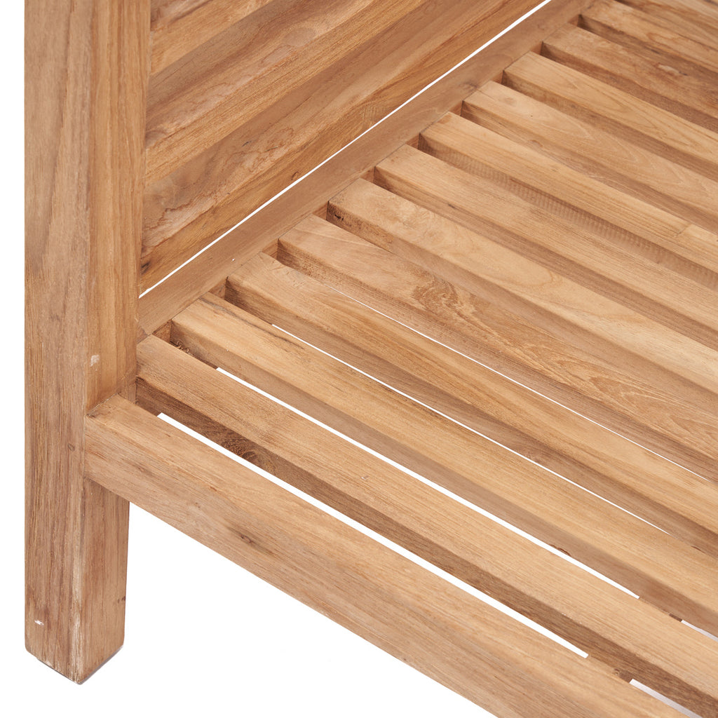 Modularer Ecksessel aus recyceltem Teak Natur 80x80