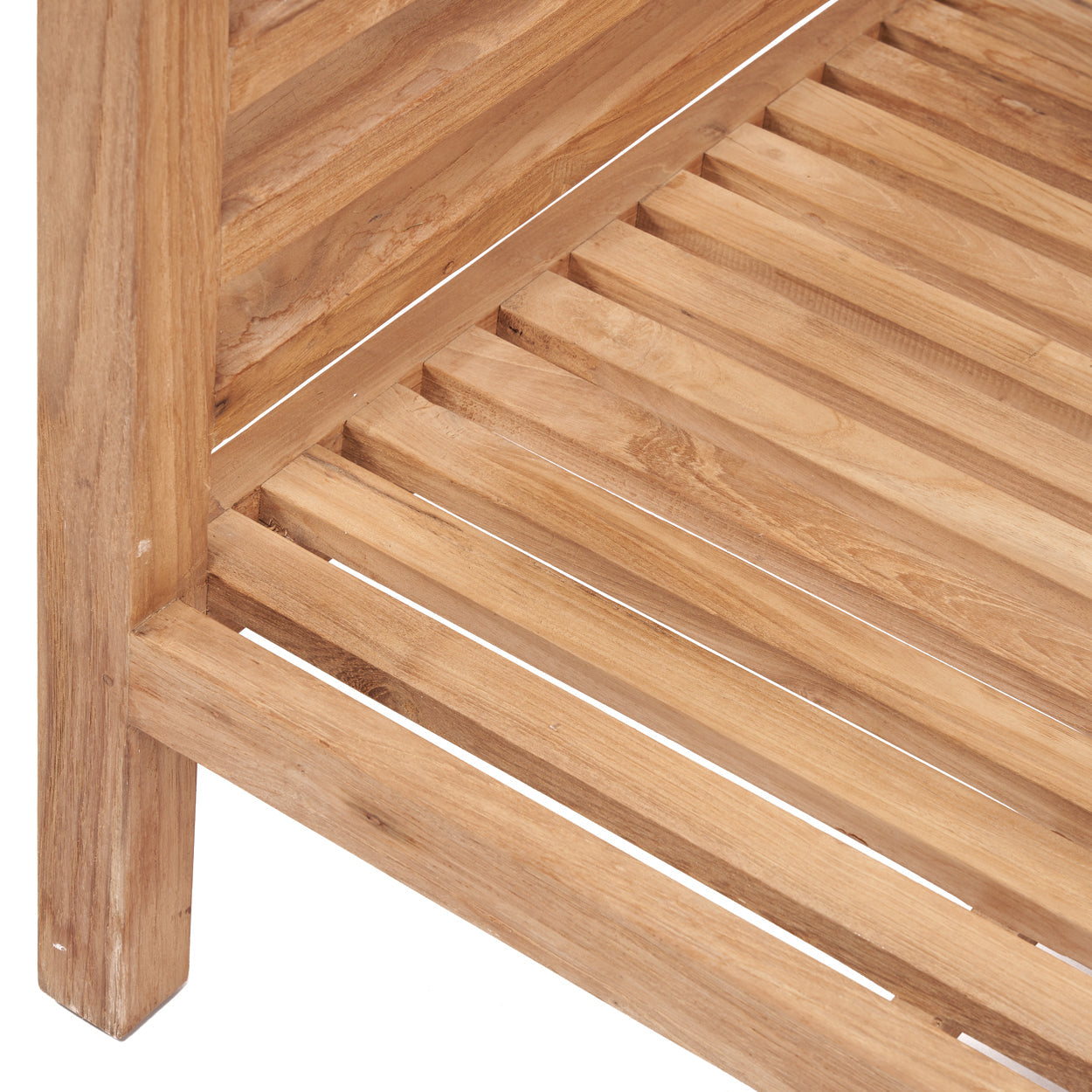Modularer Ecksessel aus recyceltem Teak Natur 80x80