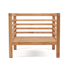 Modularer Sessel aus recyceltem Teak in Weiß-Natur 80x80 cm