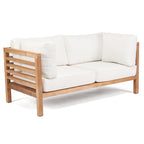 Modulares 2-Sitzer-Sofa aus recyceltem Teak Natur 160 cm