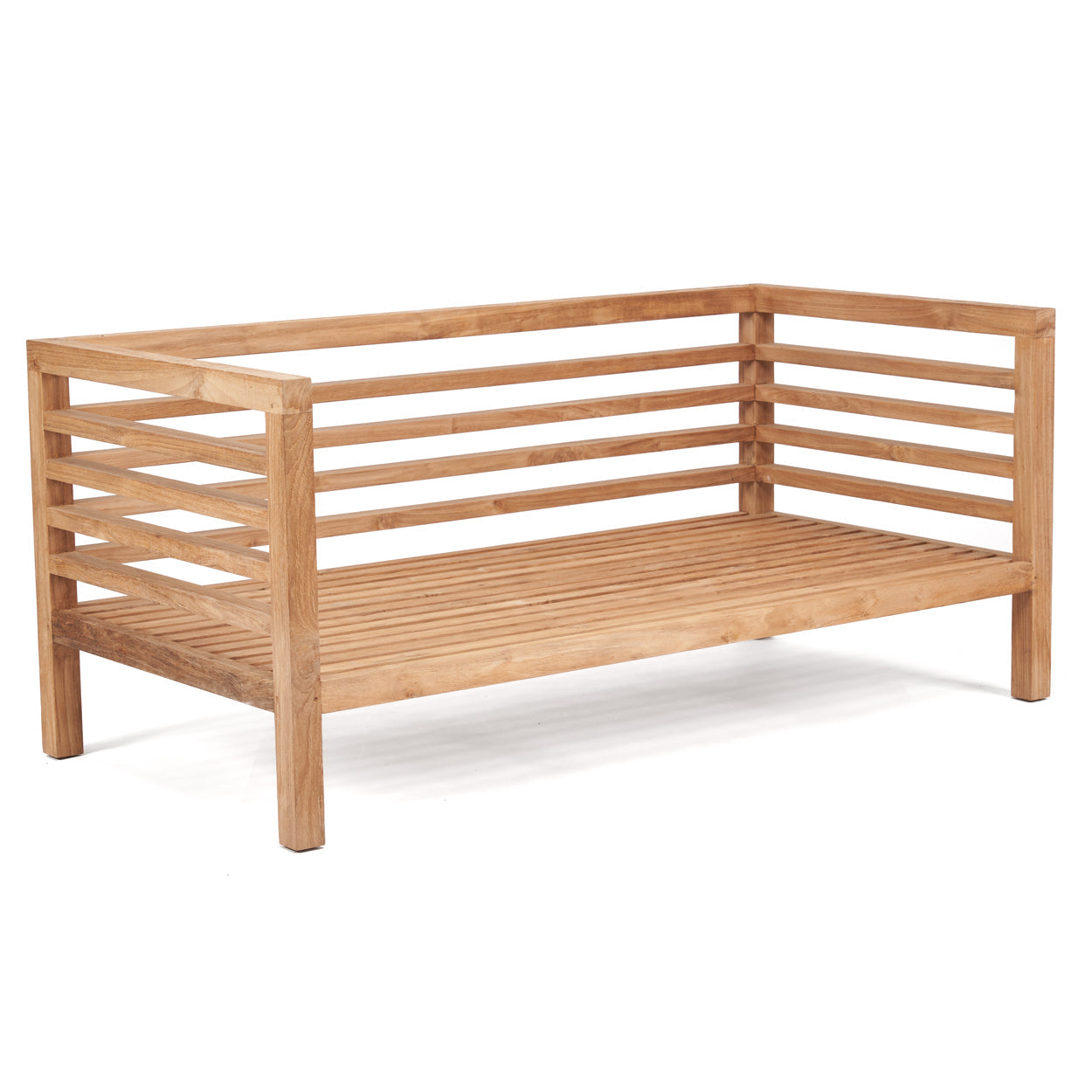 Modulares 2-Sitzer-Sofa aus recyceltem Teak Natur 160 cm