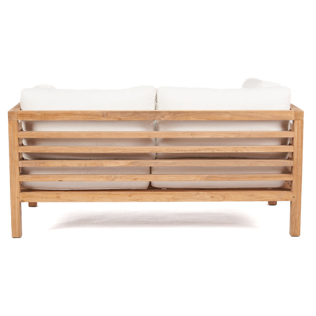 Modulares 2-Sitzer-Sofa aus recyceltem Teak Natur 160 cm