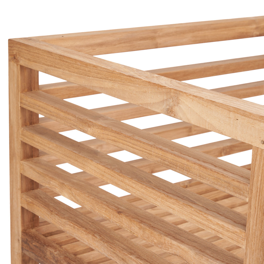 Modulares 2-Sitzer-Sofa aus recyceltem Teak Natur 160 cm