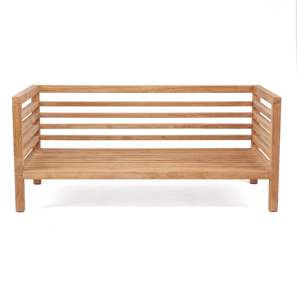 Modulares 2-Sitzer-Sofa aus recyceltem Teak Natur 160 cm