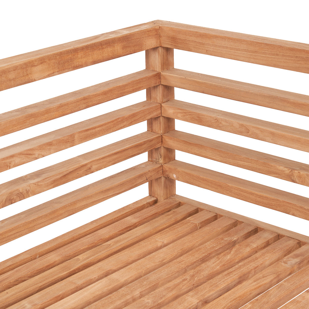 Modulares 2-Sitzer-Sofa aus recyceltem Teak Natur 160 cm