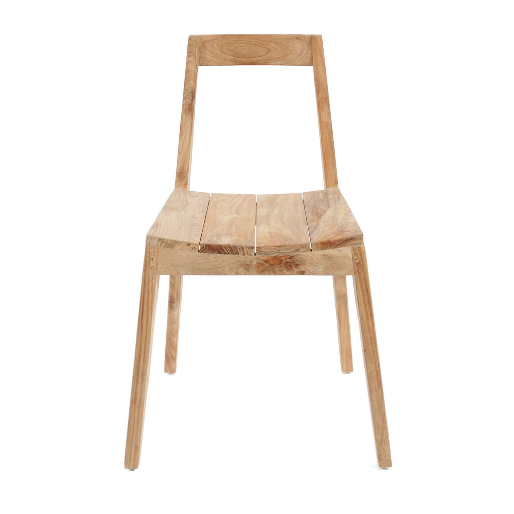 Esszimmerstuhl aus recyceltem Teak Natur für innen und außen