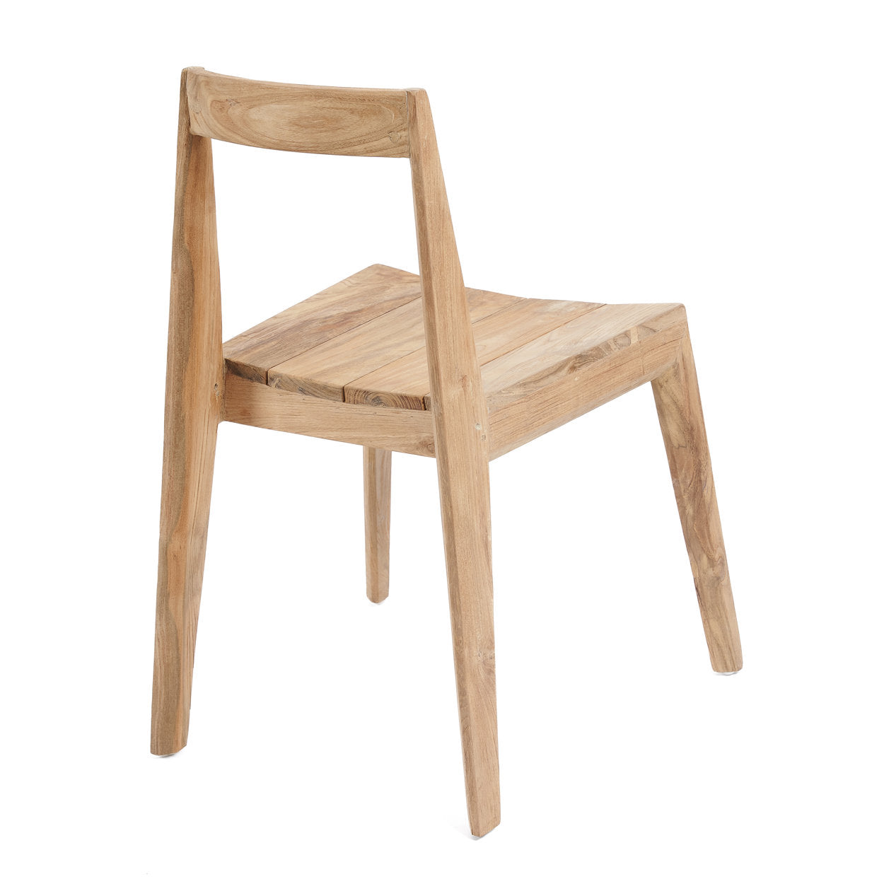 Esszimmerstuhl aus recyceltem Teak Natur für innen und außen