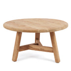 Runder Couchtisch aus recyceltem Teakholz Natur – Ø80 cm