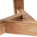 Runder Couchtisch aus recyceltem Teakholz Natur – Ø50 cm