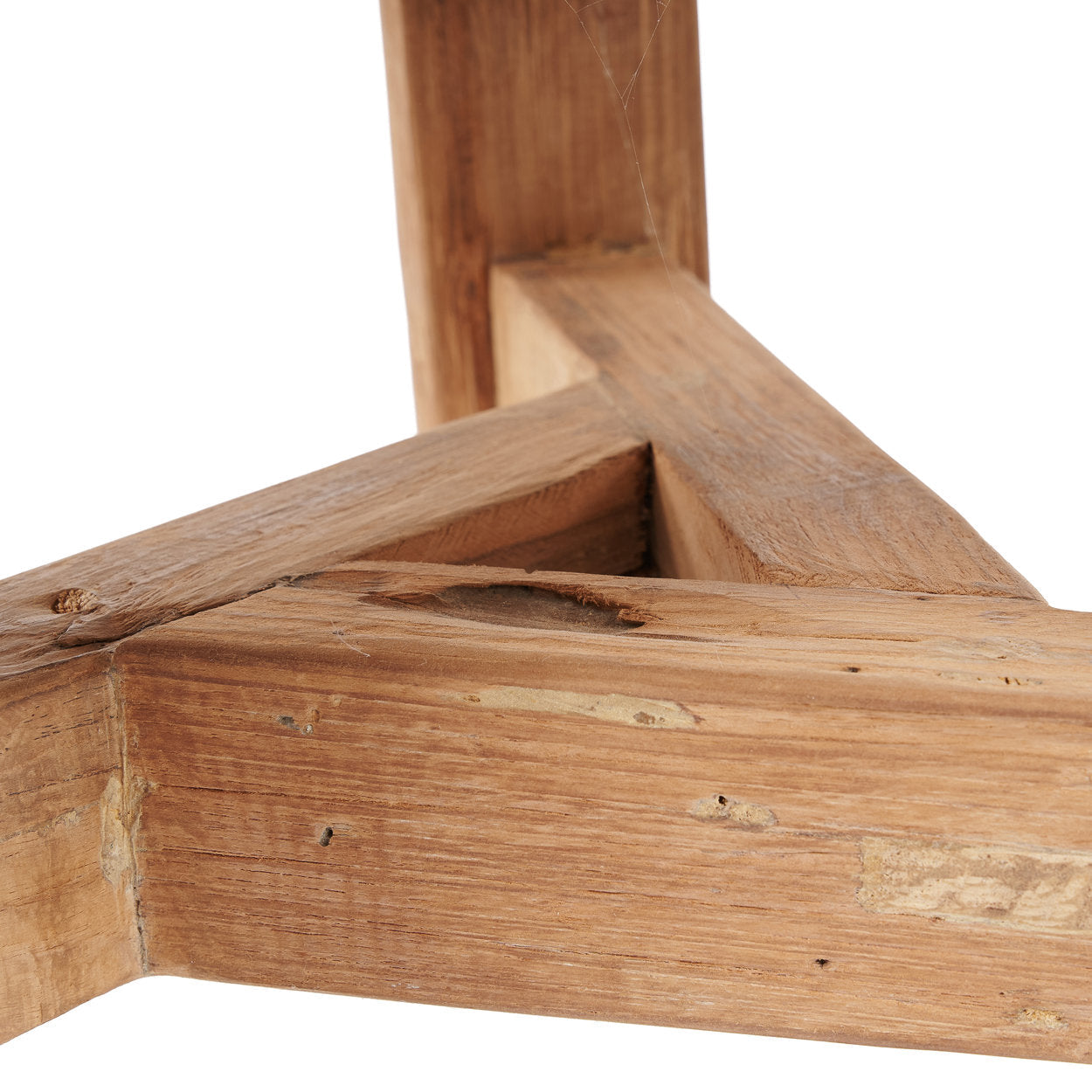 Runder Couchtisch aus recyceltem Teakholz Natur – Ø50 cm