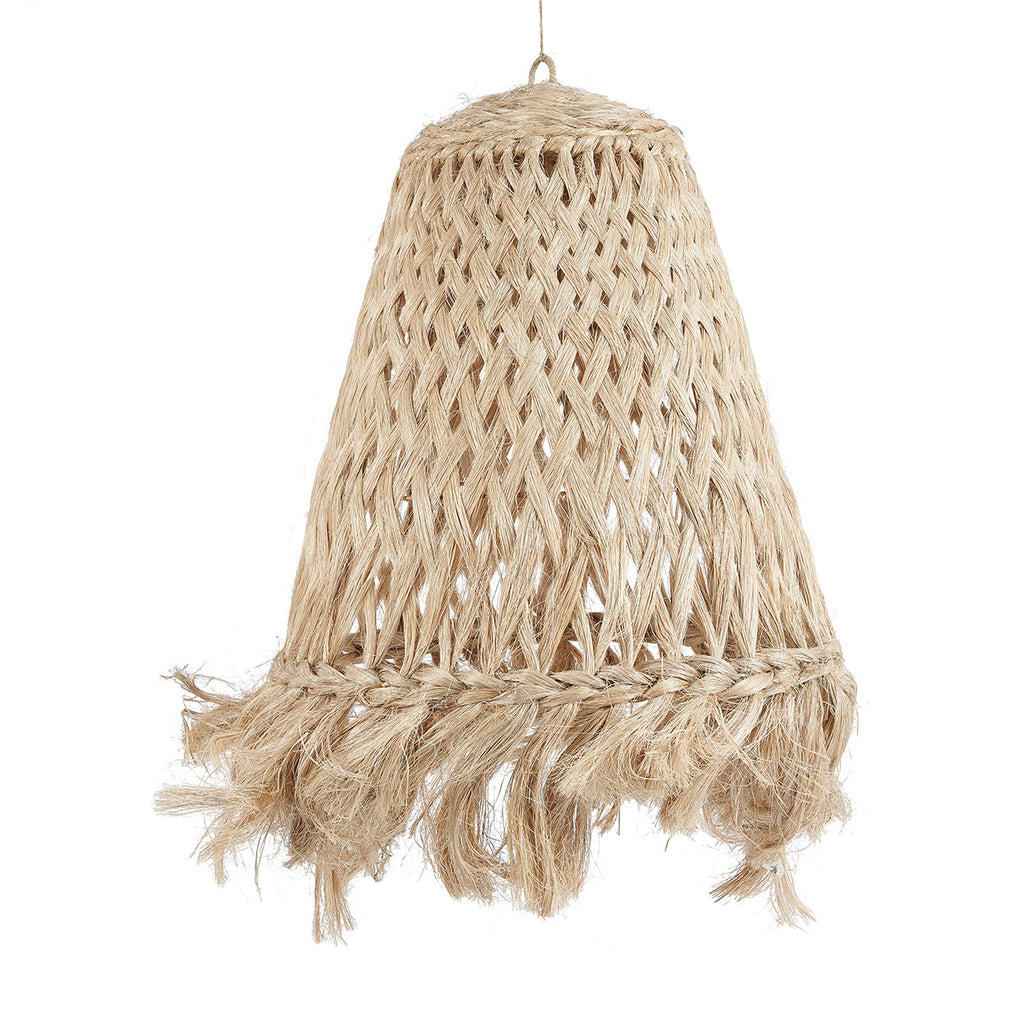 Konische Hängeleuchte aus Abaca Natur – Ø63 cm