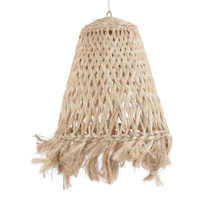 Konische Hängeleuchte aus Abaca Natur – Ø63 cm
