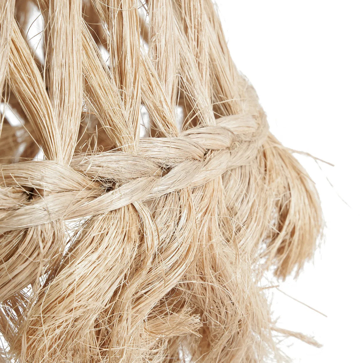 Konische Hängeleuchte aus Abaca Natur – Ø63 cm
