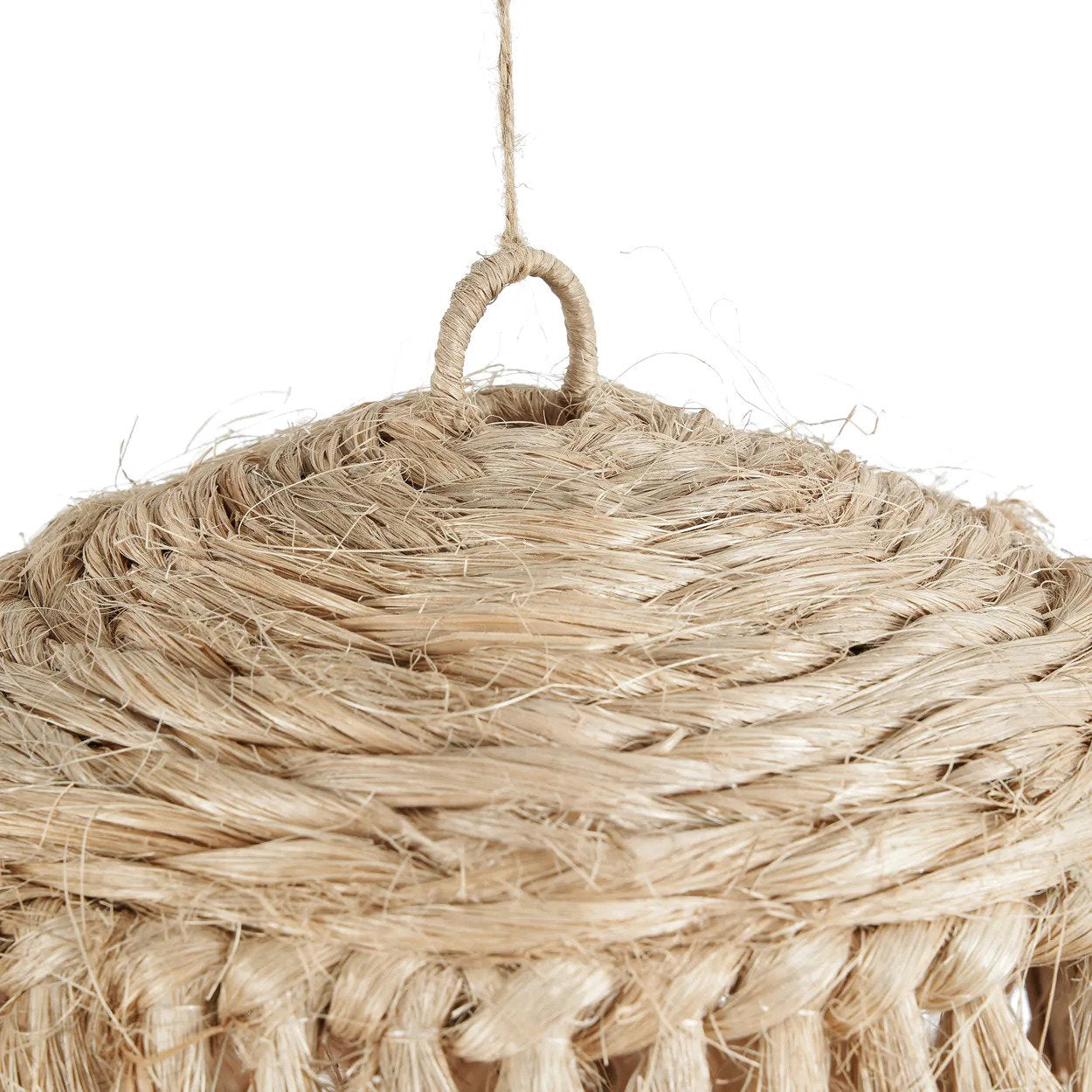 Konische Hängeleuchte aus Abaca Natur – Ø63 cm