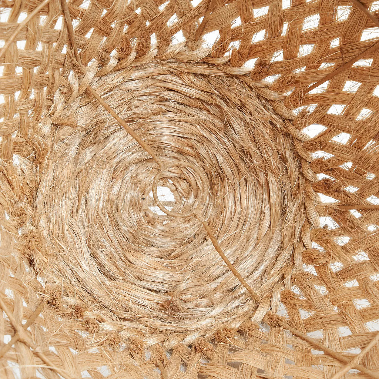 Konische Hängeleuchte aus Abaca Natur – Ø63 cm