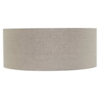 Zylindrischer Lampenschirm aus Leinen in Beige-Grau für E27 – Ø50 cm