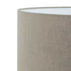 Zylindrischer Lampenschirm aus Leinen in Beige-Grau für E27 – Ø50 cm