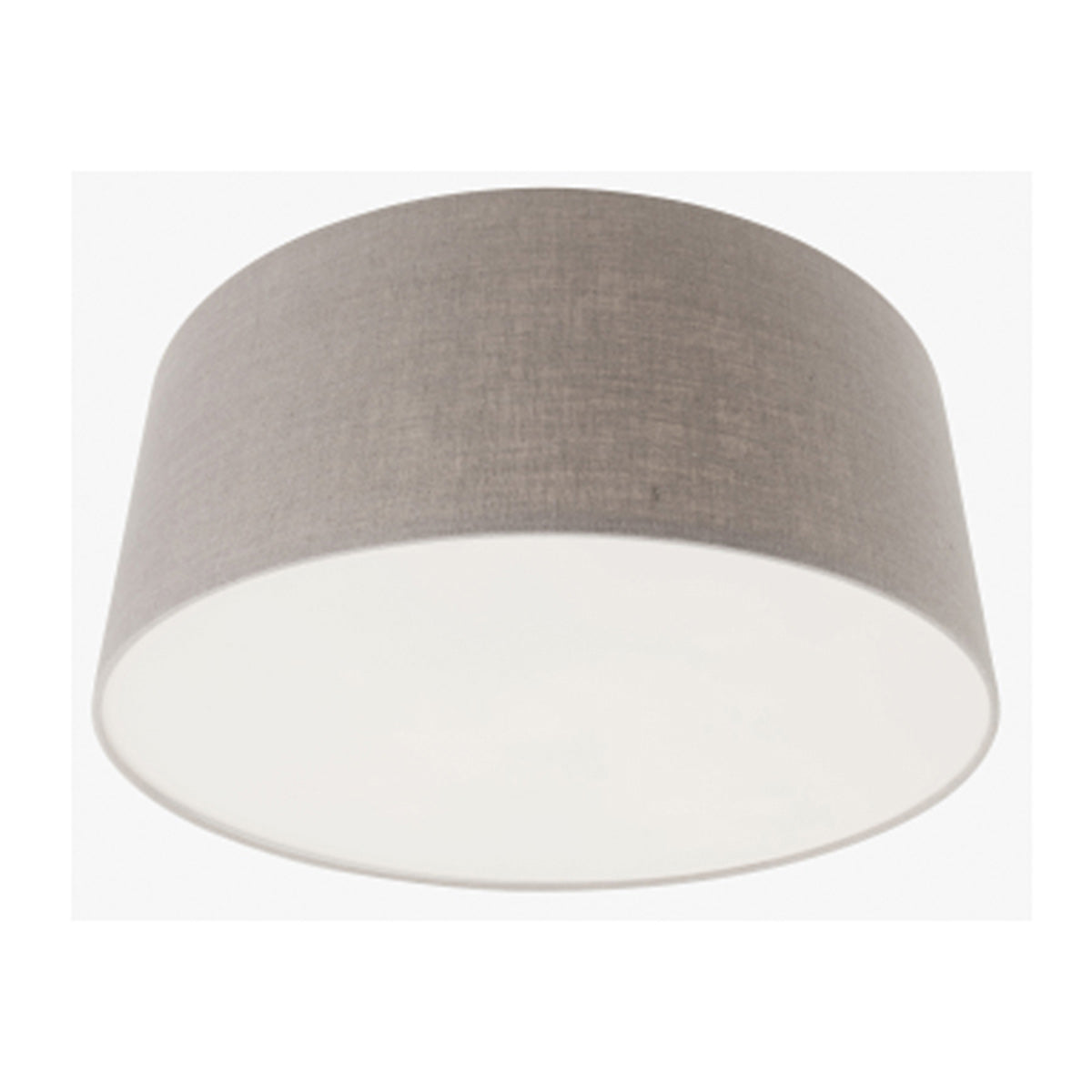 Zylindrischer Lampenschirm aus Leinen in Beige-Grau für E27 – Ø50 cm